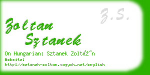 zoltan sztanek business card